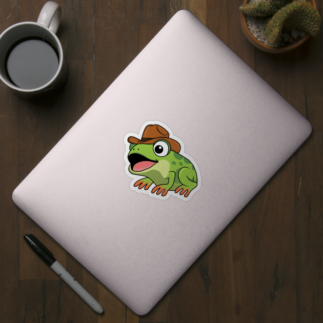 Frog with hat by valentinahramov